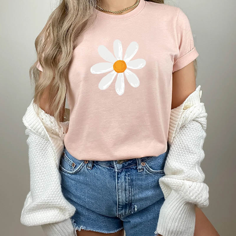 Retro Floral Daisy Hippie T-shirt