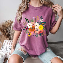 Retro Floral Corsage T-Shirt