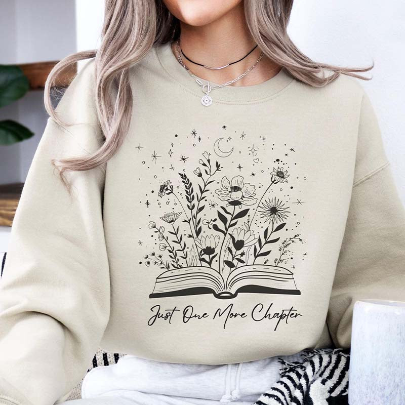 One More Chapter Book Lover Garden Sweatshirt