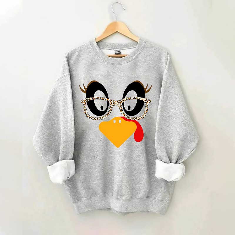 Cute Turkey Fall Thanksgiving Sweatshirt