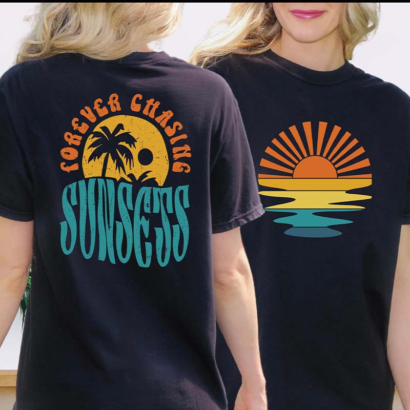 Forever Chasing Sunsets Beach Vacation T-Shirt