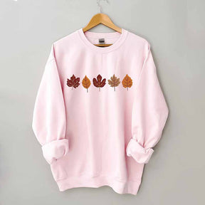 Printed Fall Leaves Sweatshirt