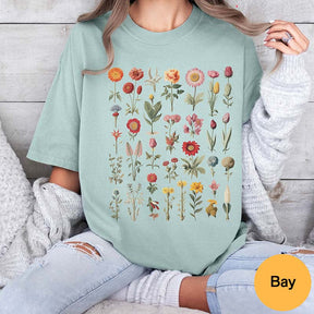 Colorful Garden Lover Wildflowers T-Shirt