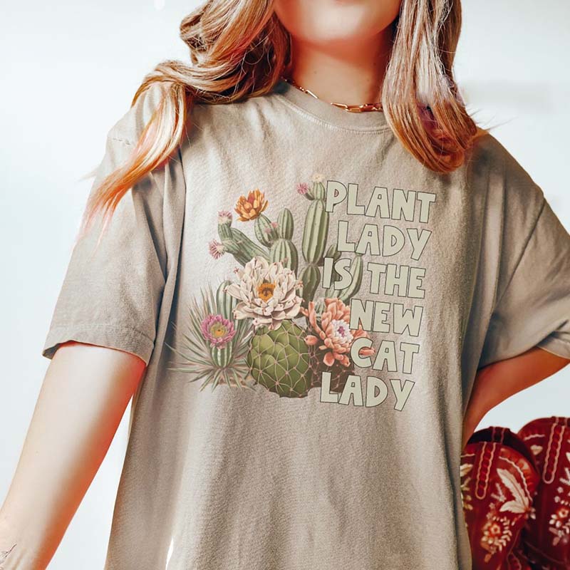 Plant Lady Botanical Cactus Mama T-Shirt