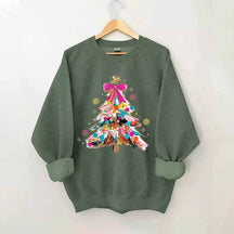 Colorful Glitter Christmas Tree Sweatshirt