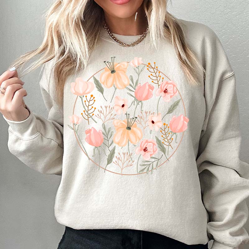 Wildflowers Floral Lover Ladies Sweatshirt