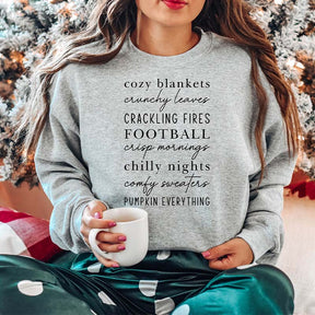 Cozy Blankets Crunchy Leaves  Sweatshirt