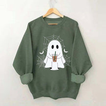 Ghost Drinking Coffee Sweatshirt