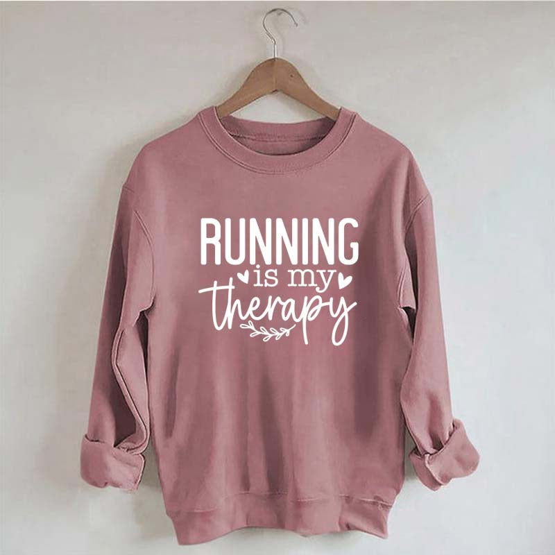 Running Is My Therapy Sports Sweatshirt