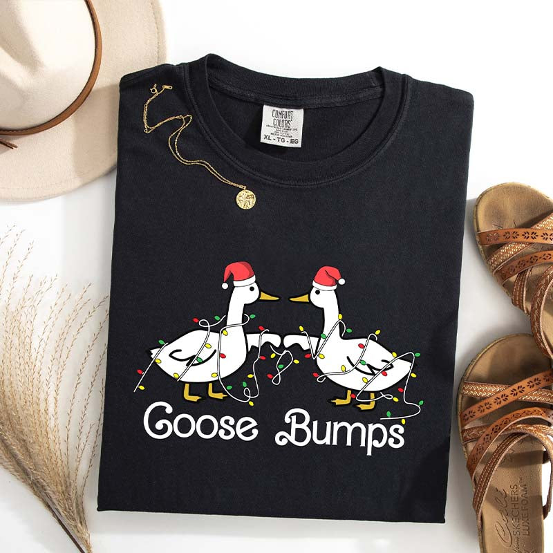 Goose Fist Bumps Santa T-Shirt