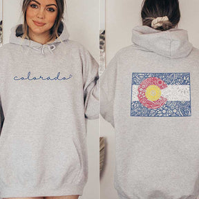 Colorado Flag Mountian Hoodie