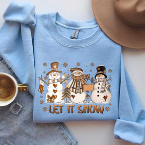 Snowman Christmas Let It Snow Sweatshirt