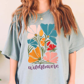 Retro Garden Wildflowers T-Shirt