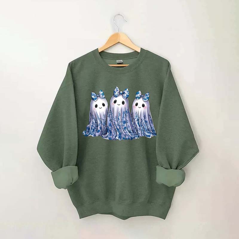 Blue Toile Ghost Sweatshirt