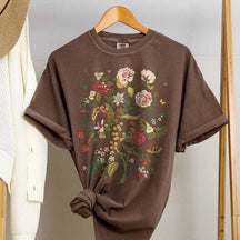 Vintage Flower Bird  Butterfly T-Shirt