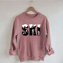 Skiing Snowflake Sweatshirt