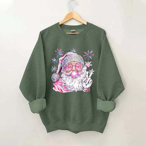 Santa Christmas Blowing Bubble Sweatshirt