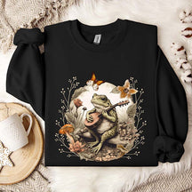 Cottagecore Toad Frog Mushroom Sweatshirt