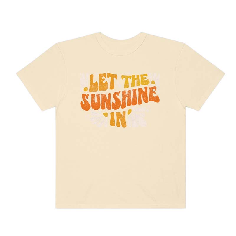 Let The Sunshine In Retro Flower T-Shirt