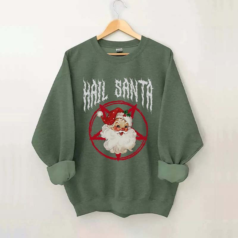 Hail Santa Goth Christmas Sweatshirt