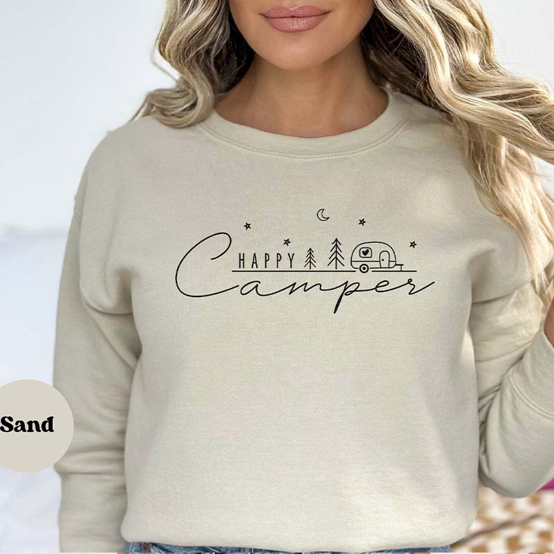 Happy Camper Nature Lover Sweatshirt