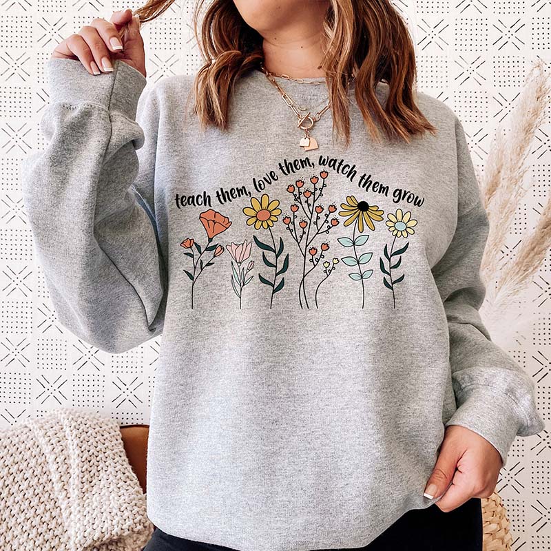 Floral Teacher Sweatshirt