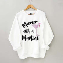 Merrier With A Martini Christmas Sweatshirt