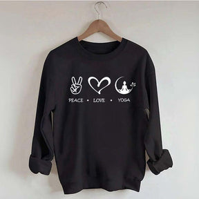 Love Peace Yoga Meditation Sweatshirt