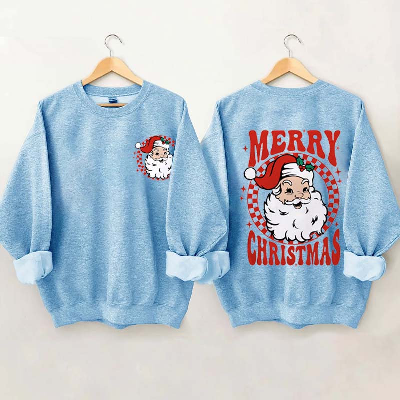 Retro Merry Christmas Santa Sweatshirt