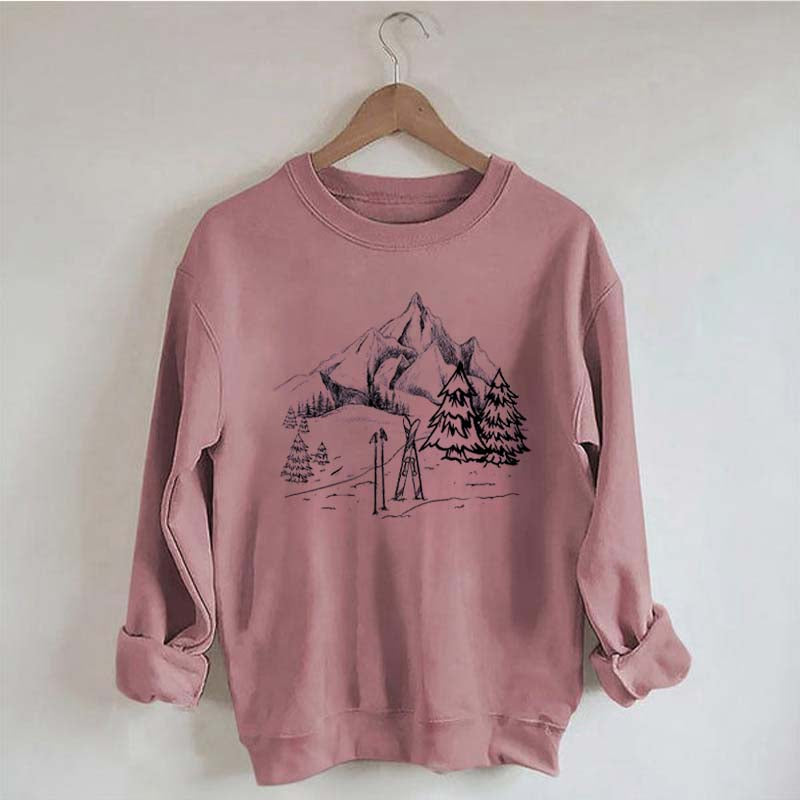 Aesthetic Ski Mountain Sweatshirt