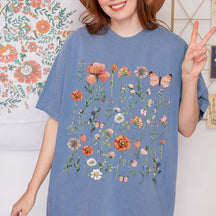 Boho Vintage Wildflower Plant Gift T-Shirt