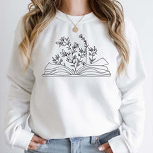 Bookish Merch Wildflower Book Sweatshirt