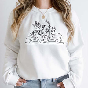 Bookish Merch Wildflower Book Sweatshirt