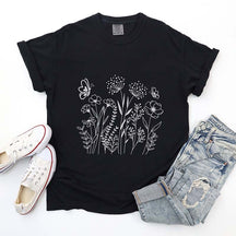 Wildflower Butterflies Gift for Gardener T-Shirt