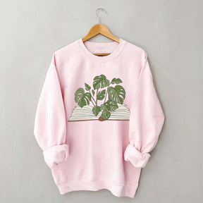 Monstera  Plant Book Comfort Colors Sweatshirt