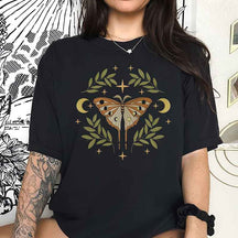 Midnight Moth & Moons Mystical Butterfly T-Shirt