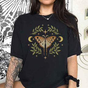 Midnight Moth & Moons Mystical Butterfly T-Shirt