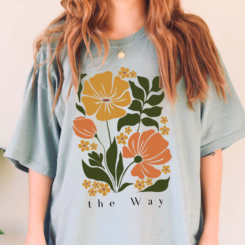 The Way Jesus Quotes Flower Market T-Shirt