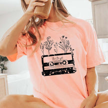 Retro Tape Wildflower Cottagecore Floral T-Shirt