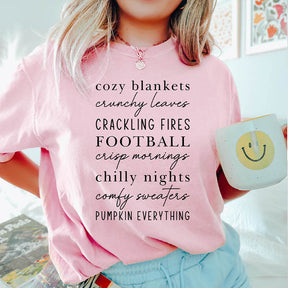 Cozy Blankets Crunchy Leaves Crackling Fires Football T-Shirt