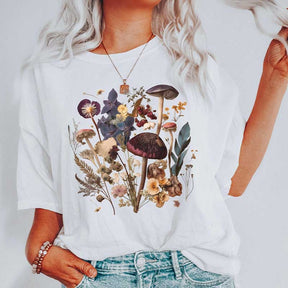 Dried Mushrooms Flowers T-Shirt