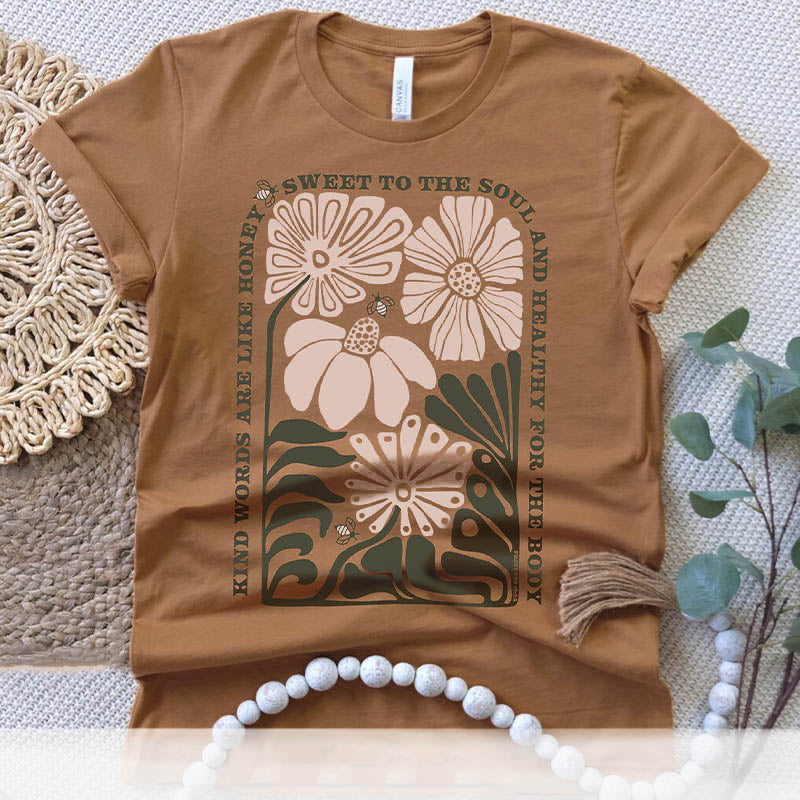 Be Kind Proverbs Flower T-Shirt