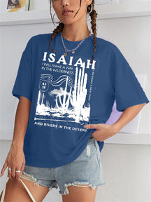 Women Oversized Faith Christian Religious T-Shirt