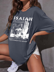 Women Oversized Faith Christian Religious T-Shirt