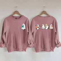 Little Ghosts Reading Books Sweatshirt