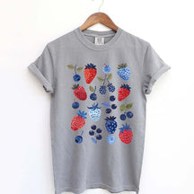 Cute Summer Blueberry Botanical Garden T-Shirt