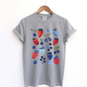 Cute Summer Blueberry Botanical Garden T-Shirt