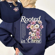 Rooted In Christ Faith Religious Sweatshirt