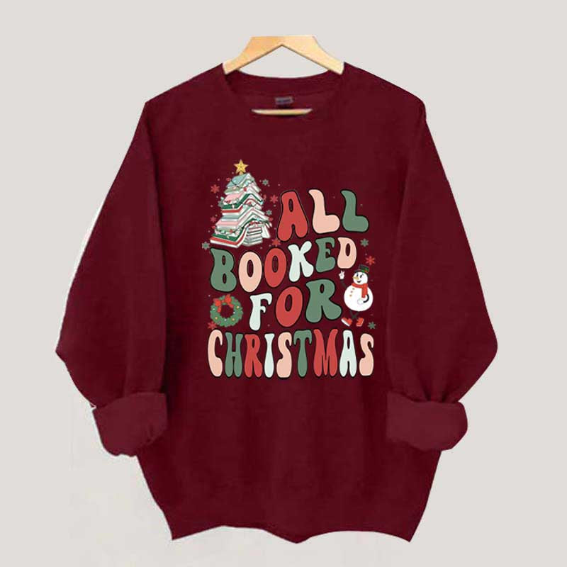 Retro Christmas Book Tree Sweatshirt