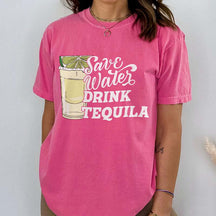 Save Water Drink Tequila Funny T-Shirt